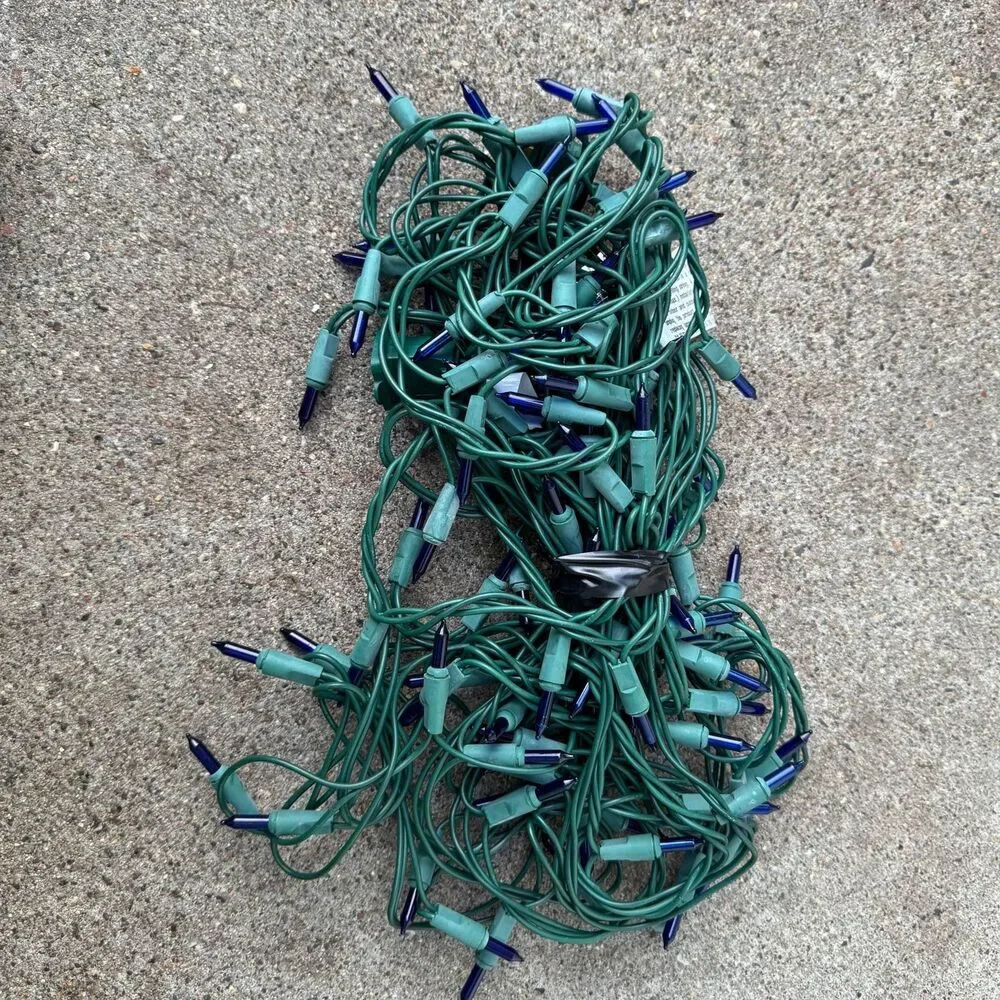 bundle of 10 indoor outdoor blue string lights
